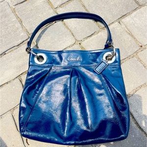 Coach medium blur paten leather purse..